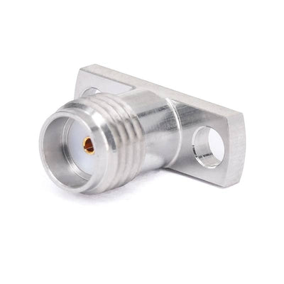 SMA Female Field Replaceable Connector | 2 Hole Flange | Hole Spacing 10.2mm | Acceptable Pin Diameter 0.51mm | DC -26.5GHz