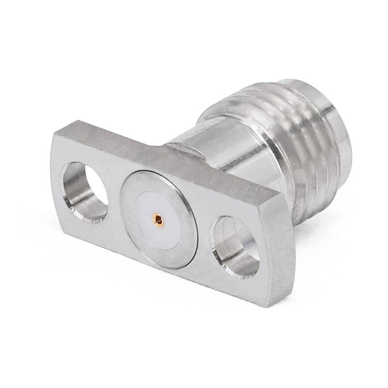 SMA Female Connector Field Replaceable with 2 Hole Flange, Hole Spacing 8.6mm, Acceptable Pin Diameter 0.30mm, DC -26.5GHz