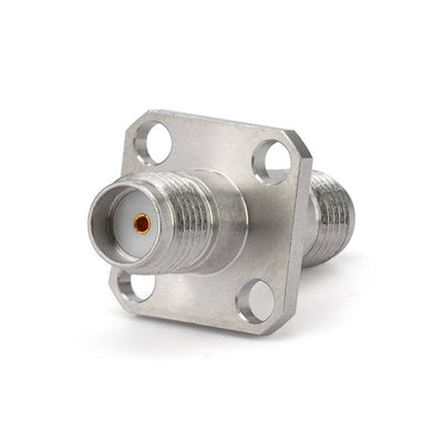 SMA Female to SMA Female 4 Hole Flange Straight Adapter | DC to 26.5GHz