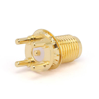 SMA Female Connector Vertical Launch Suit for PCB | Bulkhead Mount | Length of Center Pin 0.9mm | DC - 12.4GHz