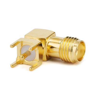 SMA Female Connector PCB Mount Soldering | Right Angle | DC - 6GHz
