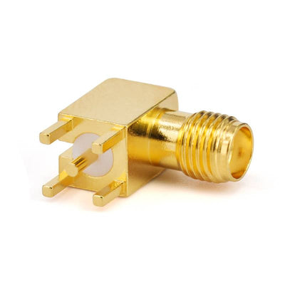 SMA Female Connector PCB Mount Soldering | Right Angle | DC - 6GHz