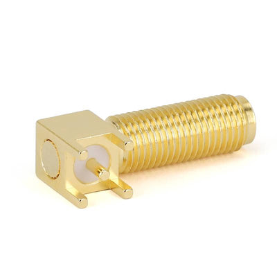 SMA Female Connector PCB Mount Soldering | Right Angle | DC - 6GHz