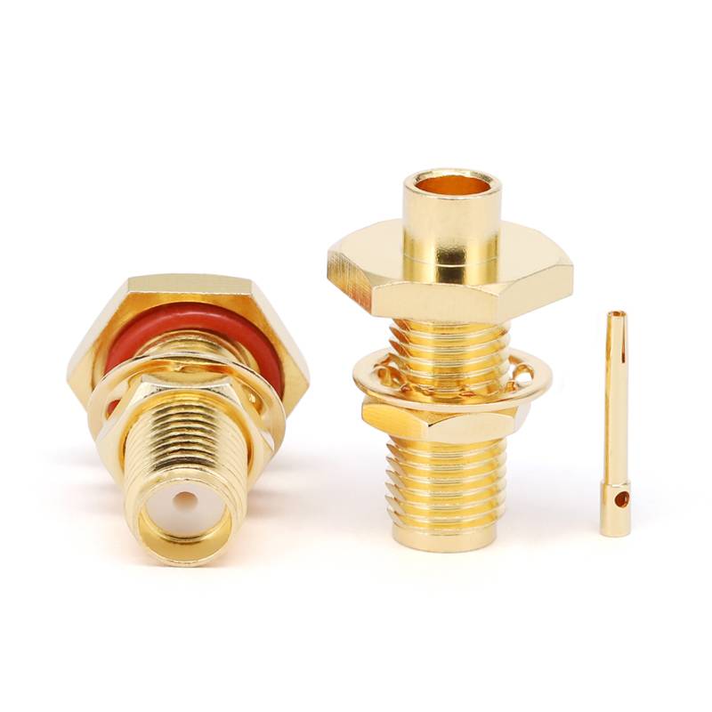 SMA Female Bulkhead Mount Connector for .141" Series Cables | DC - 18GHz