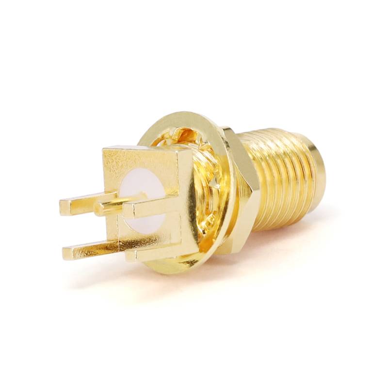 SMA Female Bulkhead Mount Connector End Launch Suit for PCB Thickness 1.9mm, DC - 18GHz