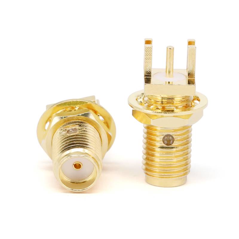 SMA Female Bulkhead Mount Connector End Launch Suit for PCB Thickness 1.9mm, DC - 18GHz
