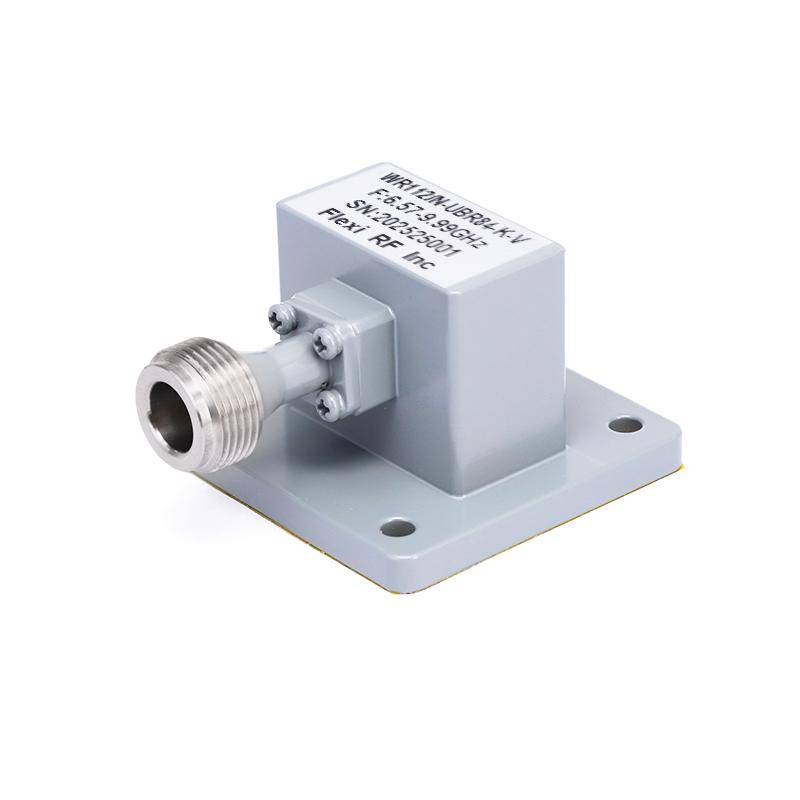 WR-112 to N Female Waveguide to Coax Adapter with UBR84 Flange | 6.57 - 9.99GHz