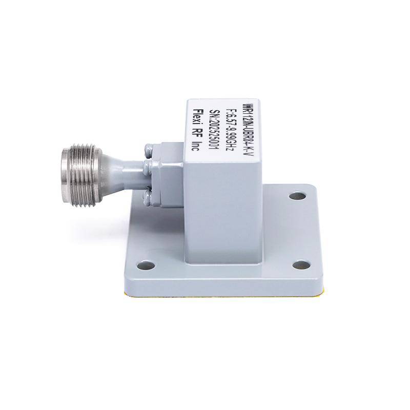 WR-112 to N Female Waveguide to Coax Adapter with UBR84 Flange | 6.57 - 9.99GHz