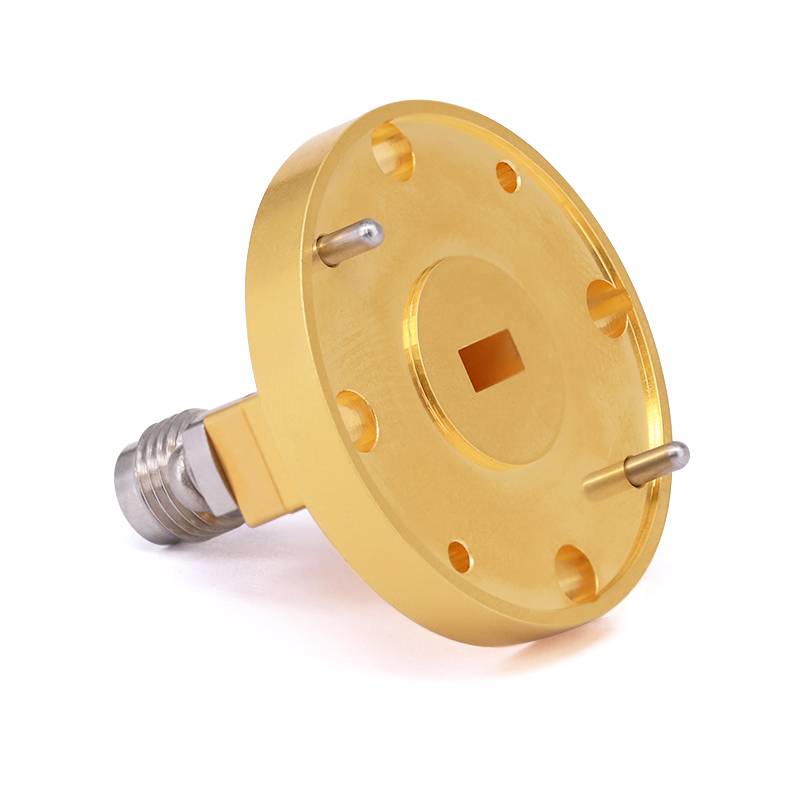WR-19 to 2.4mm Female Straight Waveguide to Coax Adapters with UG-383/U Flange, 39.2 - 52GHz