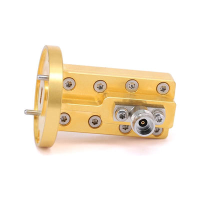 WR-19 to 2.4mm Female Right Angle Waveguide to Coax Adapter with UG-383/U Flange | 39.2 - 52GHz