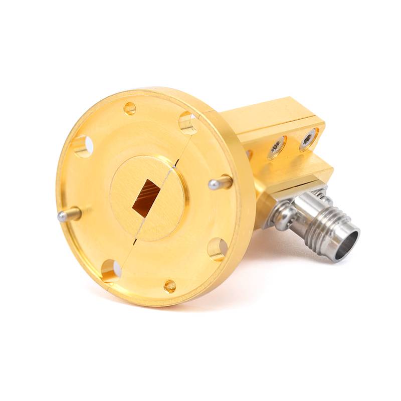 WR-19 to 2.4mm Female Right Angle Waveguide to Coax Adapters with UG-383/U Flange, 39.2 - 52GHz