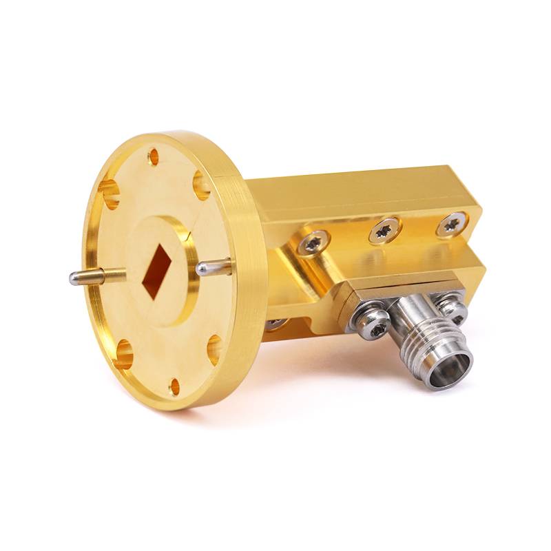 WR-22 to 2.4mm Female Right Angle Waveguide to Coax Adapters with UG-383/U Flange, 33 - 50GHz