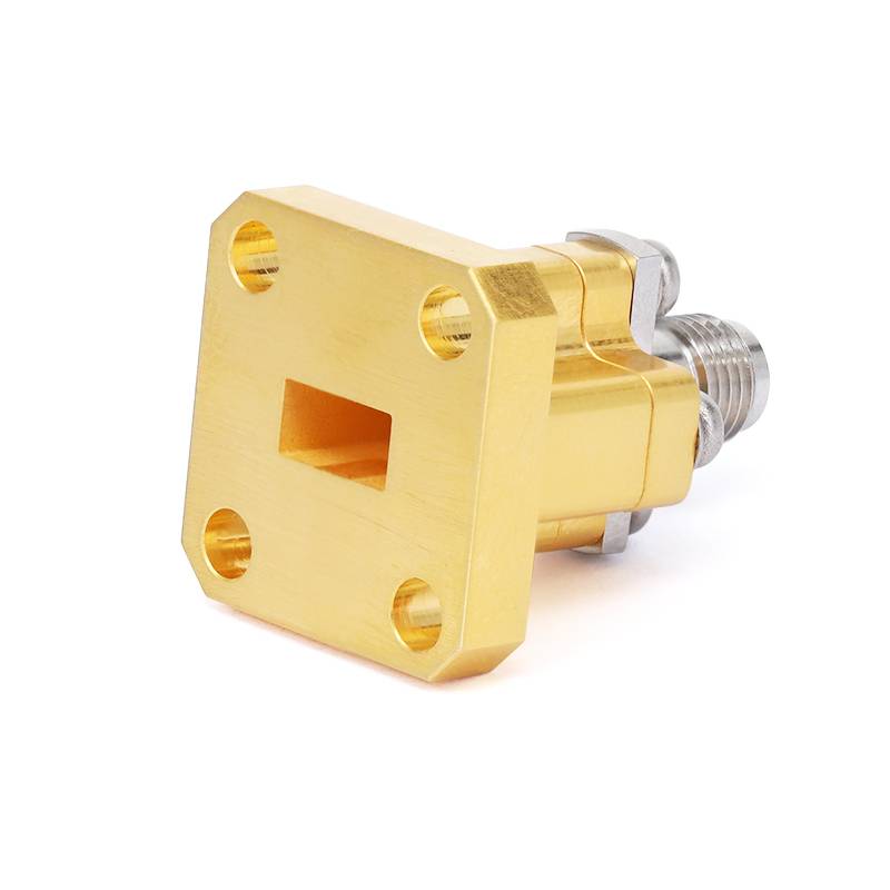 WR-28 to 2.92mm Female Straight Waveguide to Coax Adapters with UBR320 Flange, 26.5 - 40GHz