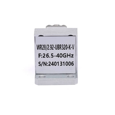 WR-28 to 2.92mm Female Right Angle Waveguide to Coax Adapter with UBR320 Flange | 26.5 - 40GHz