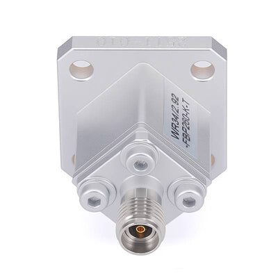 WR-34 to 2.92mm Female Straight Waveguide to Coax Adapter with FBP260 Flange | 21.7 - 33GHz | Material (Coating): Aluminum Alloy (Natural Color Conductive Oxidation)