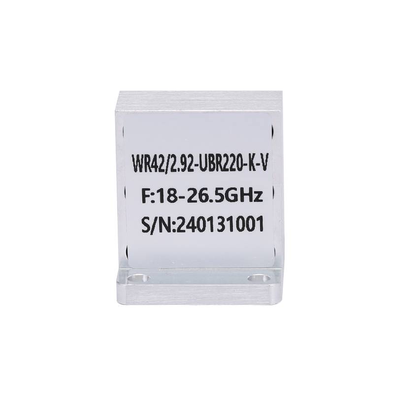WR-42 to 2.92mm Female Right Angle Waveguide to Coax Adapters with UBR220 Flange, 18 - 26.5GHz