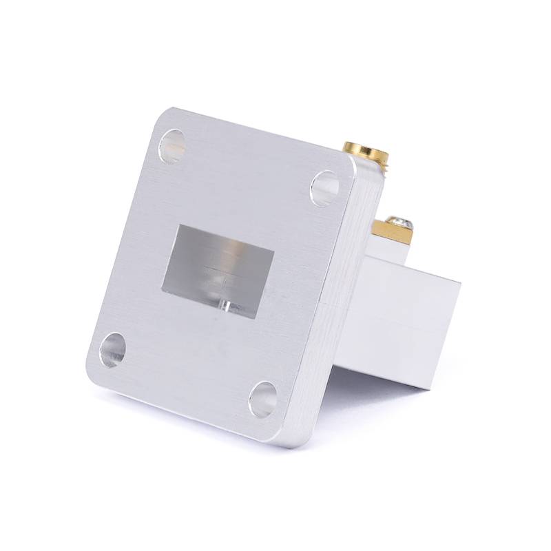 WR-62 to SMA Female Right Angle Waveguide to Coax Adapters with UBR140 Flange, 11.9 - 18GHz