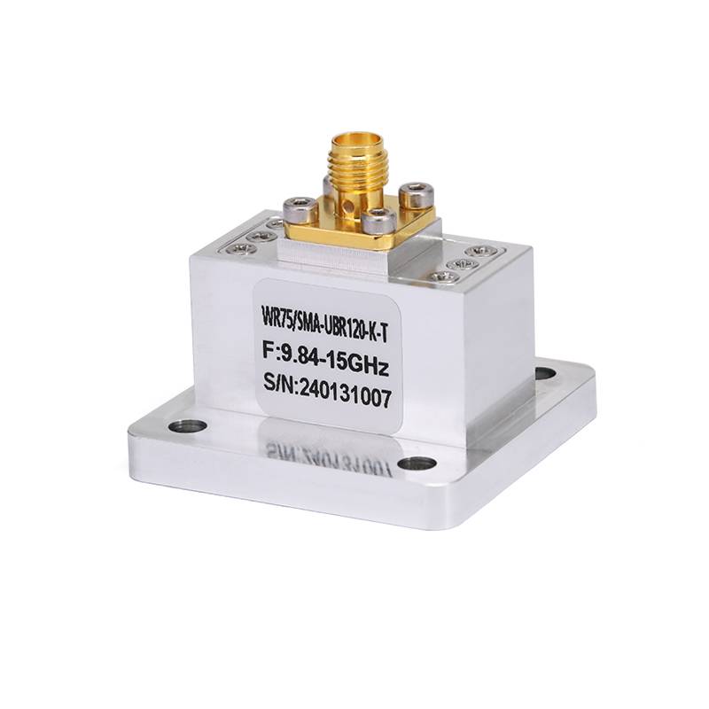 WR-75 to SMA Female Straight Waveguide to Coax Adapters with UBR120 Flange, 9.84 - 15GHz