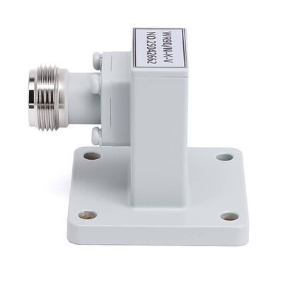 WR-90 to N Female Right Angle Waveguide to Coax Adapter with FBP100 Flange | 8.2 - 12.4GHz