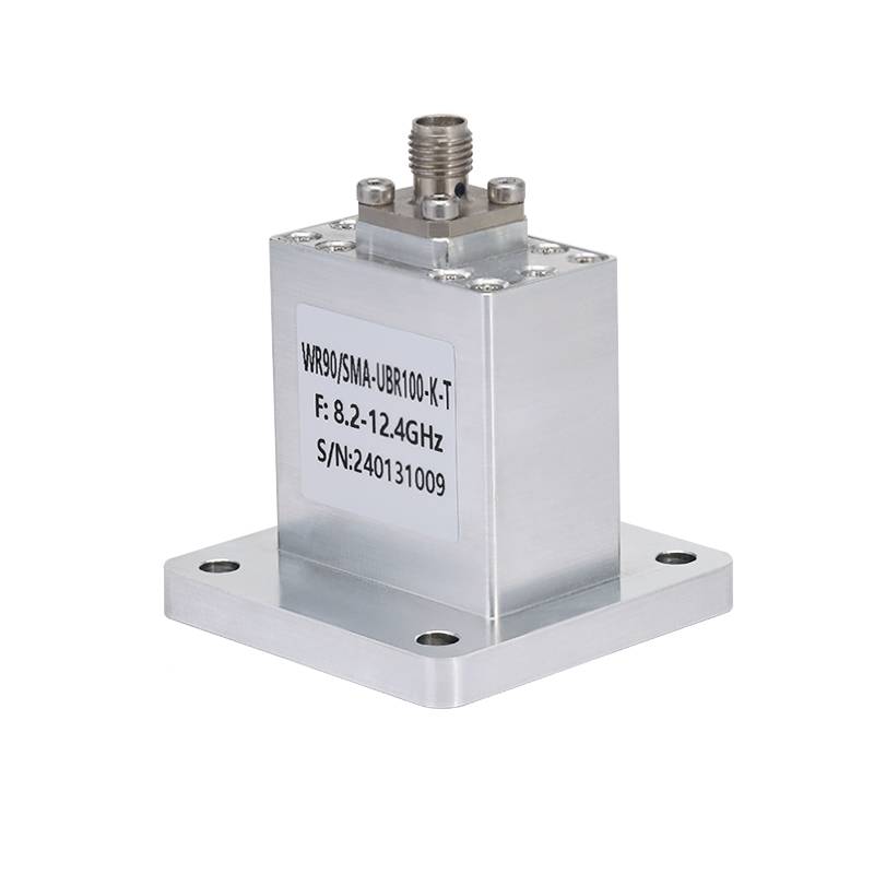 WR-90 to SMA Female Straight Waveguide to Coax Adapters with UBR100 Flange, 8.2 - 12.4GHz