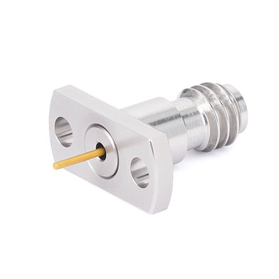 1.0mm Female End Launch Connector | 2 Hole Flange | Hole Spacing 7.1mm | With Pin Diameter 0.43mm | DC-110GHz