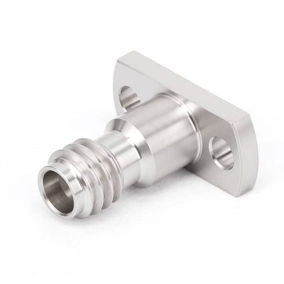 1.0mm Female End Launch Connector | 2 Hole Flange | Hole Spacing 7.1mm | Acceptable Pin Diameter 0.23mm | DC-110GHz
