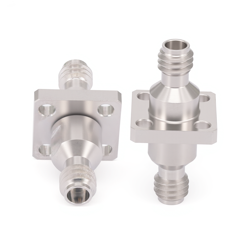 1.0mm Female to 1.0mm Female 4 Hole Flange Straight Precision Adapter | DC-110GHz
