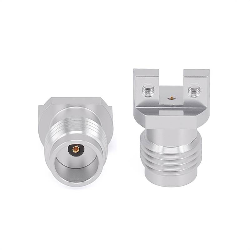 1.85mm End Launch Solderless Connector | 2 Hole Flange | Hole Spacing 5mm | Pin 0.26mm | DC-67GHz