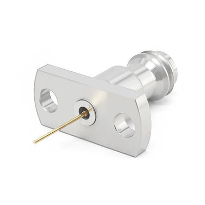 1.0mm Female End Launch Connector | 2 Hole Flange | Hole Spacing 7.1mm | With Pin Diameter 0.23mm | DC-110GHz