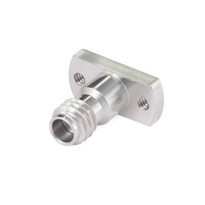 1.0mm Female Solderless PCB Connector with 2 Hole Flange for Stripline |  DC - 110GHz