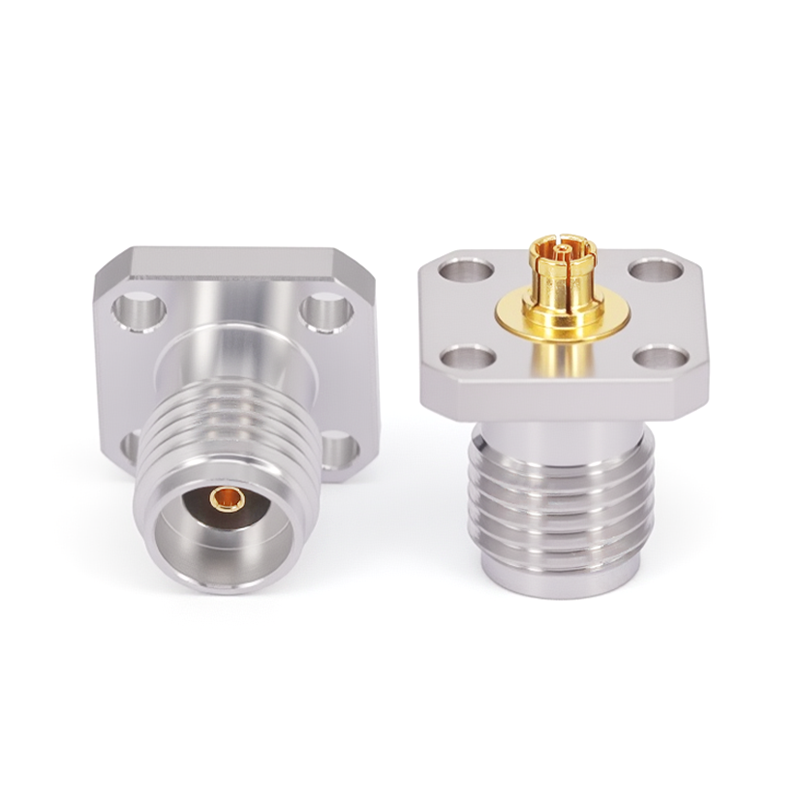 2.92mm Female to GPPO(Mini-SMP) Female RF Adapter | 4 Hole Flange Mout | DC-40GHz