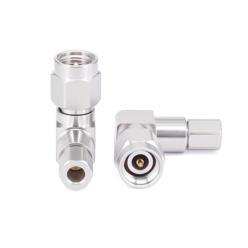 2.92mm Male Right Angle RF Connector for 0.086" Coax Cable | Solder Attachment | DC–40GHz