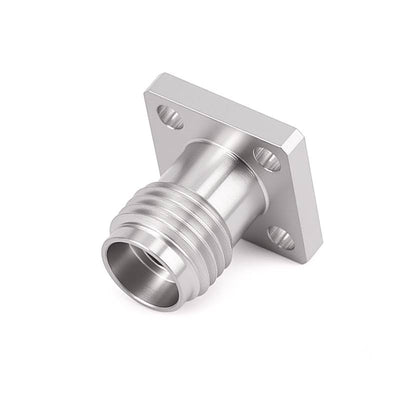 2.92 Female Field Replaceable Connector | 4 Hole Flange | Hole Spacing 6.35mm | Acceptable Pin Diameter 0.30mm | DC -40GHz