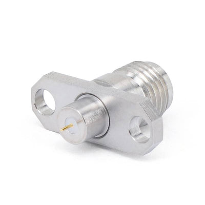 2.92mm Female Connector with 2 Hole Flange, Through-plate Metal Diameter 4mm and Length 3mm, DC - 40GHz