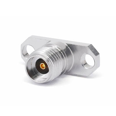 2.92mm Female Connector Field Replaceable with 2 Hole Flange, Hole Spacing 12.2mm, Acceptable Pin Diameter 0.23mm, DC - 40GHz