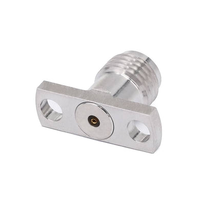 2.92mm Female Connector Field Replaceable with 2 Hole Flange, Hole Spacing 10.2mm, Acceptable Pin Diameter 0.38mm, DC - 40GHz