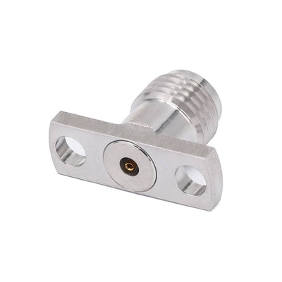 2.92mm Female Connector Field Replaceable with 2 Hole Flange, Hole Spacing 10.2mm, Acceptable Pin Diameter 0.51mm, DC - 40GHz