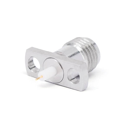 2.92mm Female Connector with 2 Hole Flange, Hole Spacing 8.6mm, Through-plate Metal Diameter 1.67mm and Length 3mm, DC - 40GHz