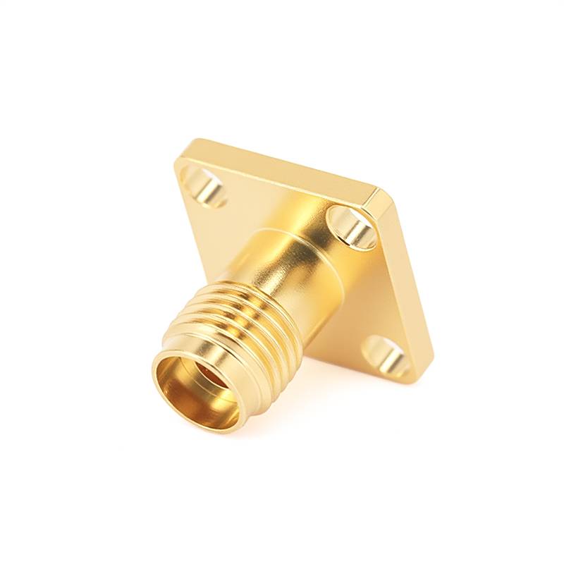 2.92mm Female Connector with 4-hole Flange ｜ Hole Spacing 8.6mm ｜ DC-40GHz | PCB End Launch Connector