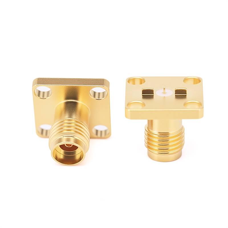 2.92mm Female Connector with 4-hole Flange ｜ Hole Spacing 8.6mm ｜ DC-40GHz | PCB End Launch Connector