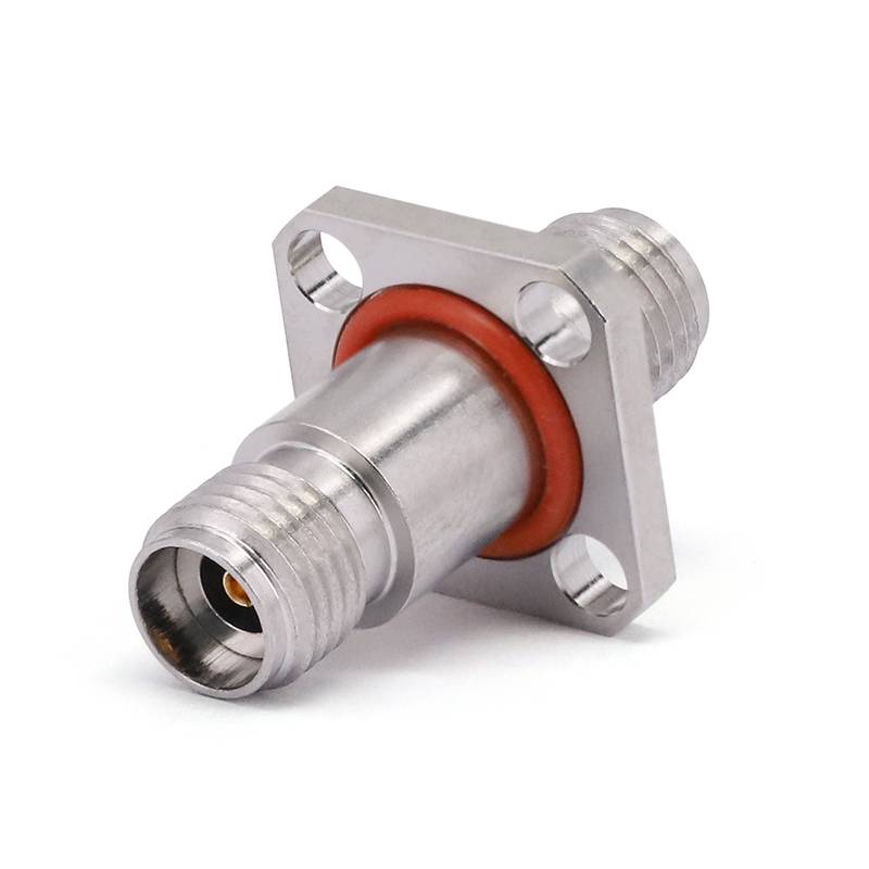 2.92mm Female to 2.92mm Female Adapter with 4 Hole Flange, Hermetically Sealed, Through-wall Diameter 7mm, DC - 40GHz