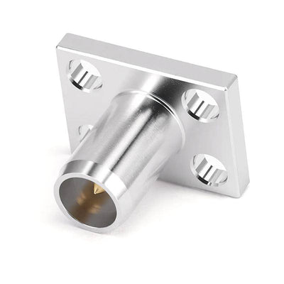 BMA Male Field Replaceable Connector | 4 Hole Flange | Hole Spacing 8.6mm | DC-22GHz | Accepts 0.38mm Pin