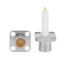 BMA Female Connector with 4 Holes Flange | Hole Spacing 8.64mm | Through-plate PTFE Diameter 4.06mm and Length 15mm | DC - 18GHz