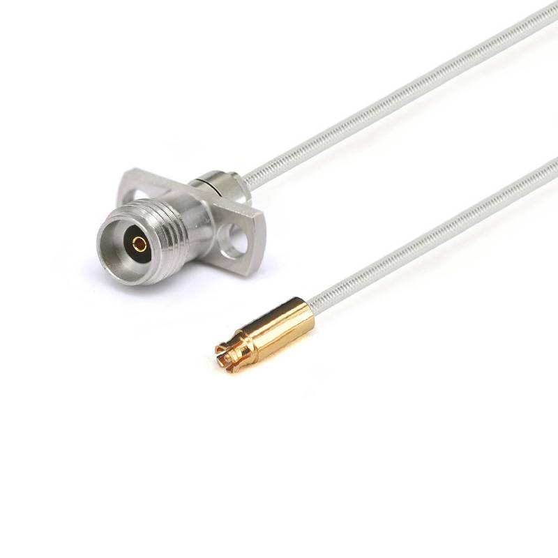 2.92mm Female with 2 Hole Flange to G3PO (SMPS) Female Cable Using .047" Series Semi-flexible Coax, DC - 40GHz