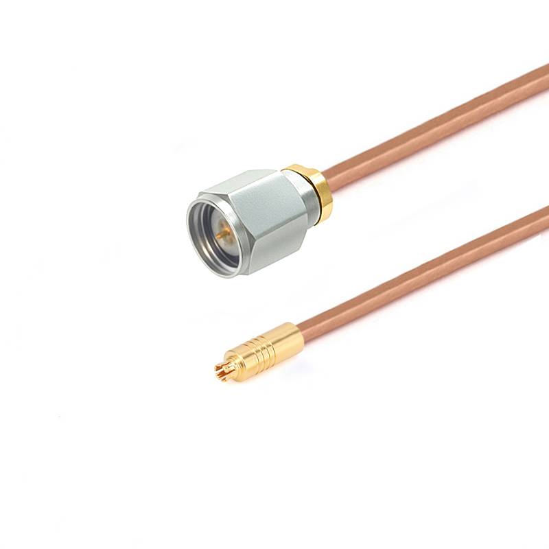 2.4mm Male to G3PO (SMPS) Female Cable Assembly | .086" Semi-Rigid GUT-085 (Copper) Coax Cable  | DC - 50GHz