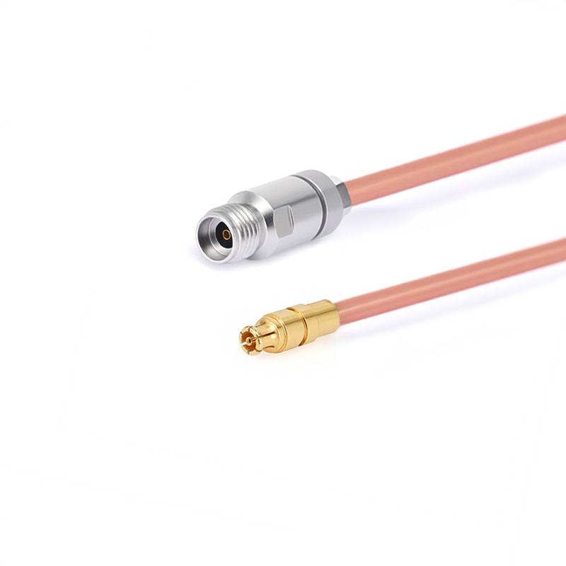 2.92mm Female to GPPO (mini-SMP) Right Angle Female Cable Assembly | .086" Semi-Rigid GUT-085 (Copper) Coax Cable  | DC - 40GHz