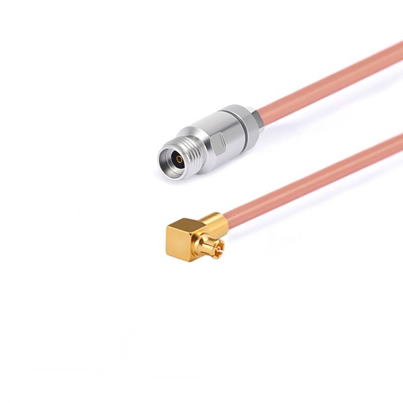2.92mm Female to GPPO (mini-SMP) Right Angle Female Cable Assembly | .086" Semi-Rigid GUT-085 (Copper) Coax Cable  | DC - 40GHz