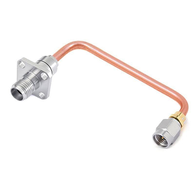 2.92mm Male to 2.92mm 4 Hole Flange Female Cable Assembly | .086" Semi-Rigid GUT-085 (Copper) Coax Cable | DC - 40GHz