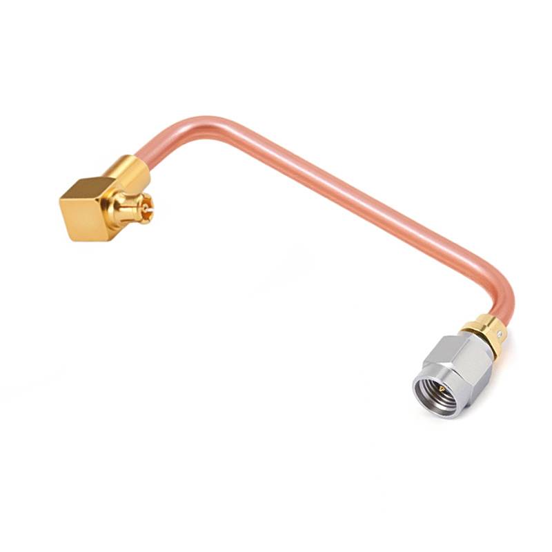 2.92mm Male to GPPO (mini-SMP) Right Angle Female Cable Assembly | .086" Semi-Rigid GUT-085 (Copper) Coax Cable  | DC - 40GHz