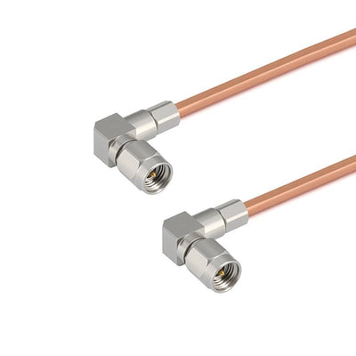 2.92mm Right Angle Male to 2.92mm Right Angle Male Cable Assembly | .086" Semi-Rigid Coax Cable | DC - 40GHz